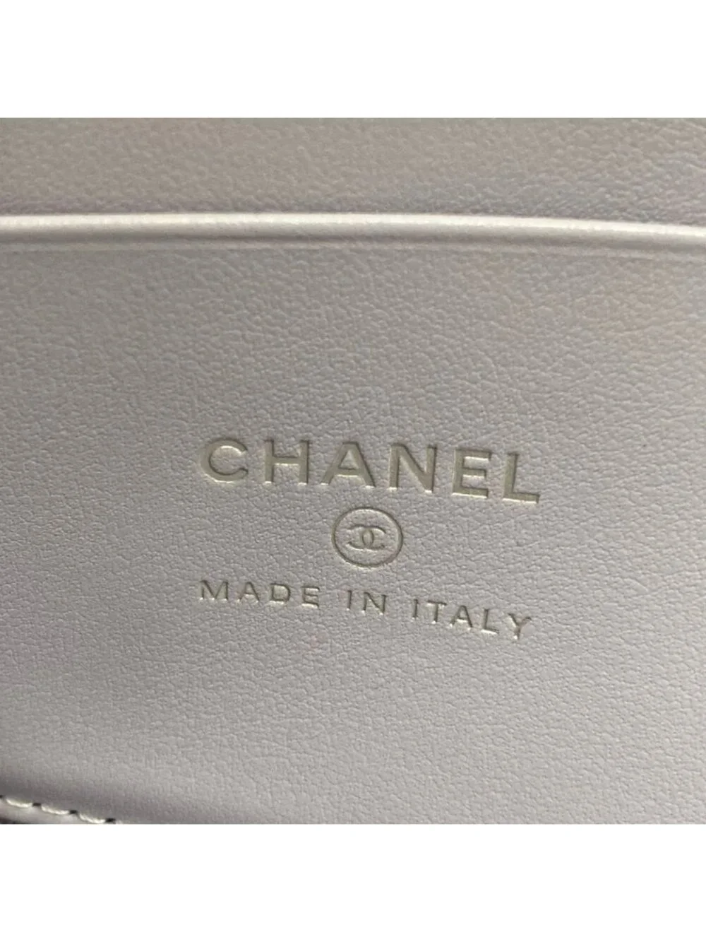 Chanel Coin Purse Quilted Light Purple L-shaped Zipper Silver